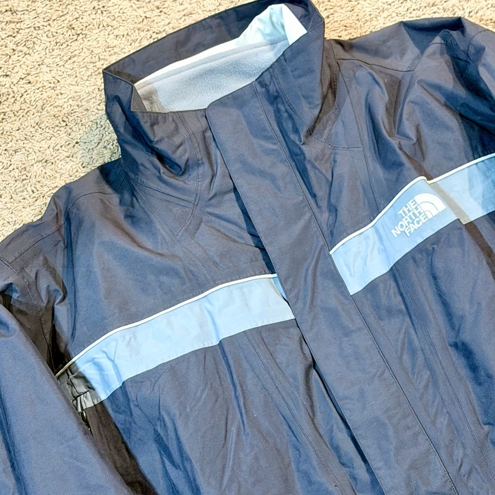 The North Face HyVent Winter Jacket Thick Gray Men Size XL Zip In Vest Line NWOT